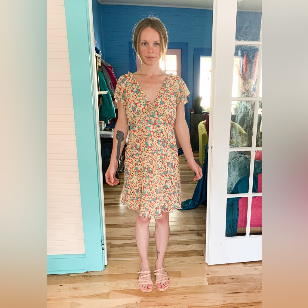 Max Studio Floral Spring Summer Dress Sz Medium